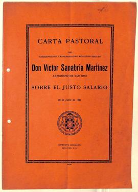 Cartas Pastorales de Víctor Manuel Sanabria Martínez, II Arzobispo de San José  (1940-1950)