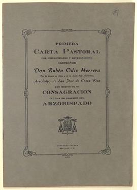 Cartas Pastorales de Rubén Odio Herrera, III Arzobispo de San José (1952-1954)